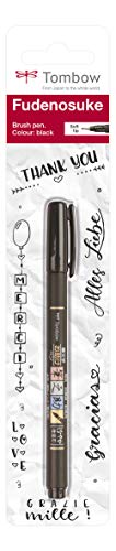 Caneta Permanente TOMBOW WS-BS-1P (Preto) Tombow - Canetas - caneta permanente, tinta à base de água, caligrafia, traço médio