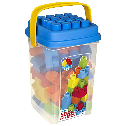 Construção COLORBABY 50 Blocos Maxi (Idade Mínima: 1) color-block - Brinquedos - 50 blocos, não tóxicos, resistente, caixa plástica