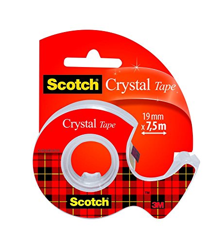 Fita Adesiva 3M Crystal Removente Transparente (12 m) Scotch - Fita adesiva de ferragens - transparente, removível, 1,2m