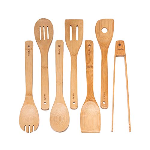 Utensílios de Cozinha de Bambu 7 Peças Azulke BlauKe - Conjuntos de utensílios de cozinha - bambu, 7 peças, azul
