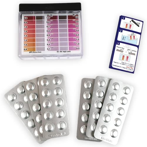 Teste para Cloro e pH para Piscinas 60 Unidades RS Innovation GmbH - Acessórios para piscina e spa - ph, cloro, medir, 60 unidades