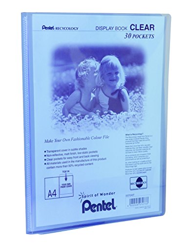 Portefólio PENTEL Display Book Clear (Azul - Polipropileno) pen - Pastas e capas de relatório - portefolio, pentel, display book clear, azul, polipropileno