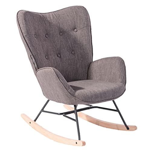 Poltrona de Baloiço MEUBLE COSY (Castanho - 88x60x74 cm) FURNISH7 - Cadeiras de Balanço - castanho, 88x60x74 cm