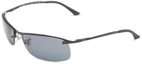 Óculos de sol RAYBAN RB3183P Top Bar Rectangular Preto Ray-Ban - Óculos de sol - top bar, rectangular, preto, metal, polarizado