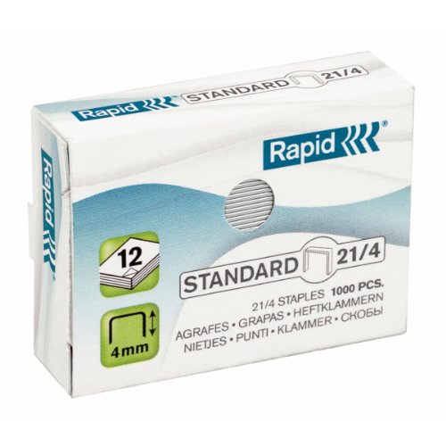Agrafos RAPID 21/4, 4 mm (Caixa de 1.000) Rapid - Grampos - rapid, 21/4, 4 mm, 1000 agrafos