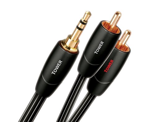 Cabo de Áudio AUDIOQUEST (Jack 3.5mm - RCA - 1 m - Preto) Audioquest - Cabos de áudio e vídeo - 1 m, 3.5mm, 2 x RCA, cobre