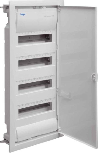 Hager HW-Verteiler Volta Ip30 Vh48Nc 4X12Ple, Din43870 Hager - Painéis de disjuntores - hager, hw-verteiler, volta ip30, vh48nc, din43870