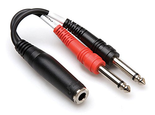 Cabo de Áudio HOSA TECHNOLOGY (Jack 6.3mm - Jack 3.5mm - 1 m - Preto) Hosa Technology - Divisores e comutadores de áudio e vídeo - 1 m, jack 6.3mm, jack 3.5mm, preto