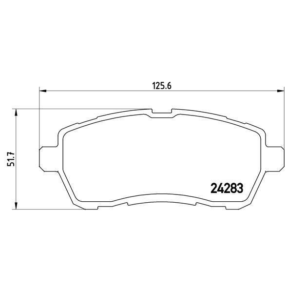 Conjunto de 4 Placas de Freio Brembo P24072 BREMBO - Sistema de freios de veículos motorizados - brembo, kit de pastilhas, freno