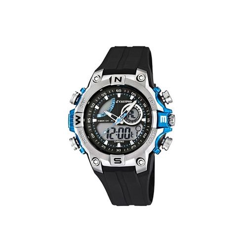 Relógio CALYPSO para Homem (Aço e Couro - Preto) Calypso - Relógios - homem, aço, couro, preto