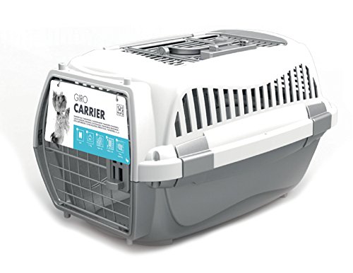 Transportadora para Cães MPETS (Cinzento e Branco) M PETS - Transportadoras e gaiolas para animais de estimação - transportadora, cães, cinzento e branco, plástico, 9 kg