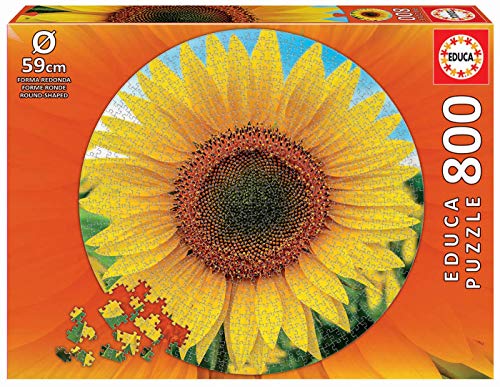 Puzzle EDUCA BORRAS Round Girasol (Idade Mínima: 12 Anos - 800 Peças) Educa Borrás - Quebra-cabeças - 800 peças, 12 anos, cartão, imagens vivas