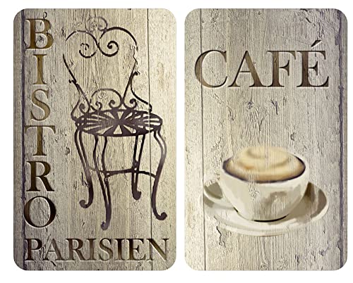 Conjunto de 2 Tampas de Placas WENKO Bistro Wenko - Tábuas de corte - 2 tampas, proteção, vidro, anti-derrapante