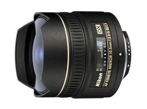 Objetiva NIKON AF-Fish 10,5mm F2.8G ED (Encaixe: Nikon DX - Abertura: f/22 - f/2.8) Nikon - Lentes de câmera - nikon dx, wide fisheye, f/2.8, 0.14m