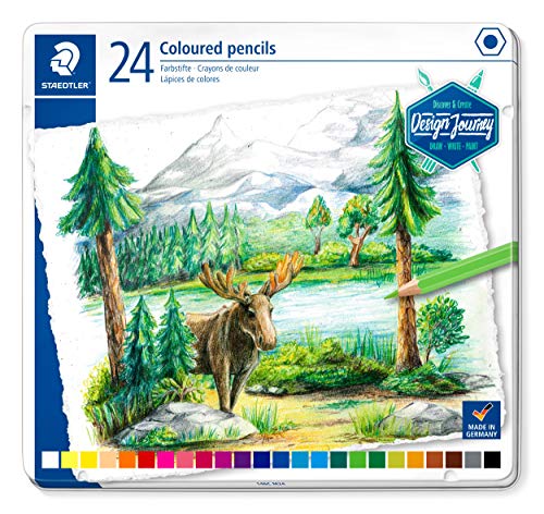 Lápis de Cor STAEDTLER Aguarela (24 Cores) Staedtler - Lápis - 24 cores, aguarela, mina suave, resistente