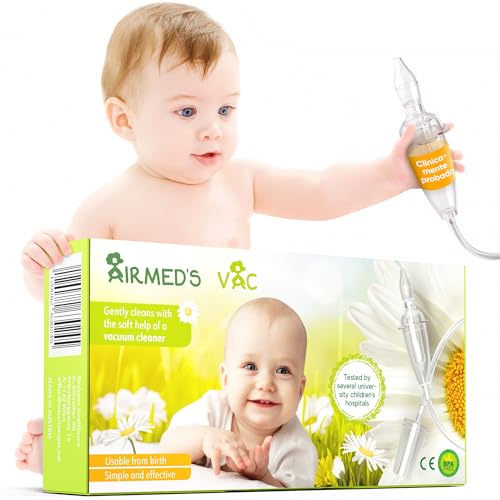 Aspirador nasal Airmed's Vac. CLÍNICAMENTE PROBADO, SEGURO y SUAVE. Airmed's Vac - Aspiradores nasais - bebés, remover muco, design ergonômico, confortável