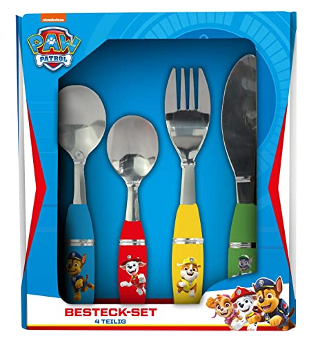 Conjunto de Talheres PAW PATROL (Idade Mínima: 3) P:OS Handels GmbH - Utensílios de Cozinha - conjunto, talheres, paw patrol, idade mínima: 3, aço inoxidável, garfo, colher, chávena
