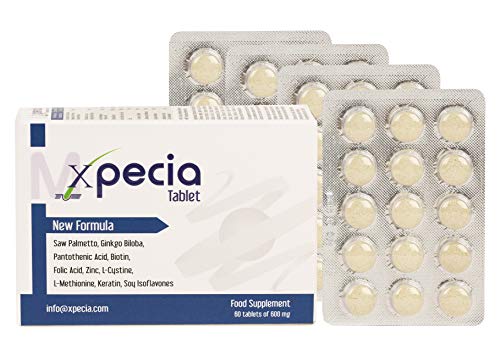 Suplemento Alimentar XPECIA Vitamina Biotina Saw Palmetto Anticáida (60 Comprimidos) Xpecia - Tratamentos para a queda de cabelo - biotina, saw palmetto, anticáida, 60 comprimidos