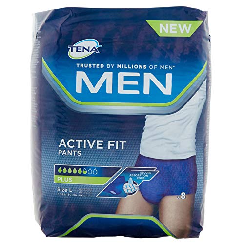 Fralda TENA Men Active Fit Plus Grande (Tam.: M) Tena - Banho e corpo - alta absorção, conforto extra, tamanho médio, 8 unidades