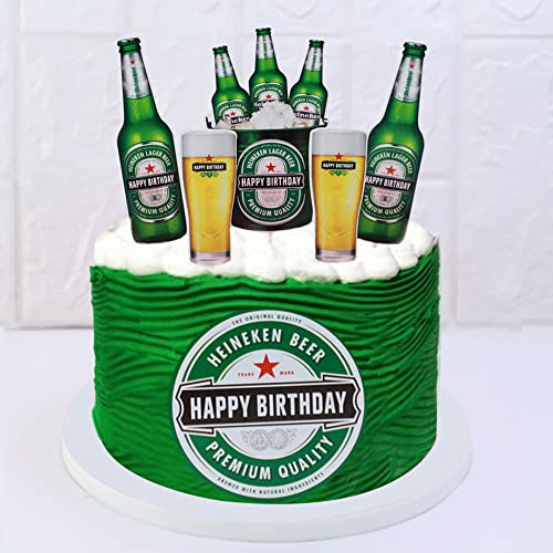 Topes de Torta HAPPY BIRTHDAY Cake Toppers Belugsin - Materiais de decoração de bolos - happy birthday, reutilizável, resistente à água, papel