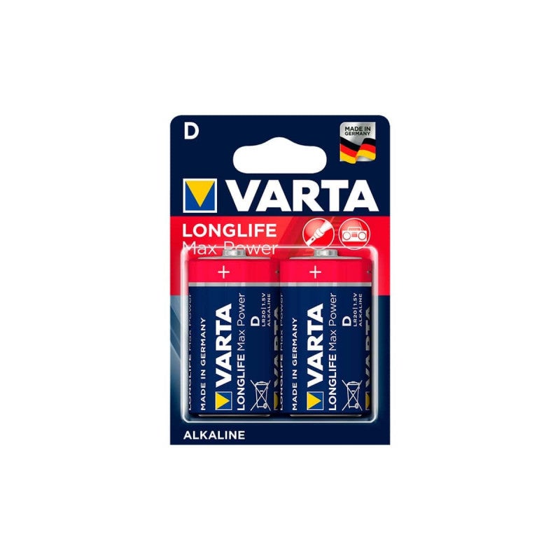 Pilha Não-Recarregável VARTA Max Tech 2X Alkaline D Varta - Baterias de uso geral - alcalino, cilíndrico, D, 1,5v