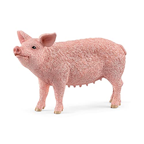 Figura de Brincar Schleich Farm World Porco Rosa (Idade Mínima Recomendada: 3 anos) Schleich - Brinquedos - porco, rural, plástico, seguro