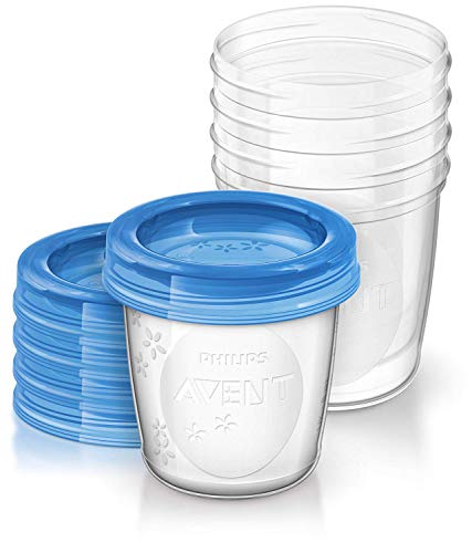 Acessório para amamentação PHILIPS AVENT Copo de armazenamento para leite materno PHILIPS AVENT - Recipientes de armazenamento de leite materno - 180 ml, branco
