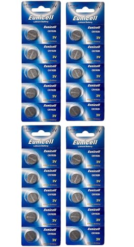 Pilha Recarregável EUNICELL CR1620 (3V) Eunicell - Baterias de uso geral - litio, ciliindrico, 3V, 60mah