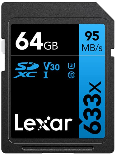 Cartão de Memória LEXAR Professional 633x SDHC / SDXC UHS-I Lexar - Cartões de memória flash - 64 gb, SDXC, uhs-i, Class 10