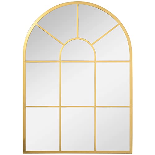Espelho de Parede Decorativo 50X70 Cm Metal HOMCOM - Espelhos - metal, dourado, 50x70 cm