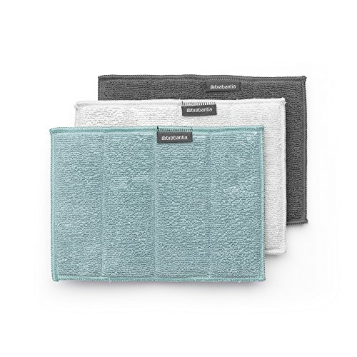Conjunto de 3 Panos BRABANTIA Microfibras Brabantia - Panos de limpeza de loja e panos de limpeza de uso geral - microfibras, 7 vezes peso, lavável 60ºc, sem lejia