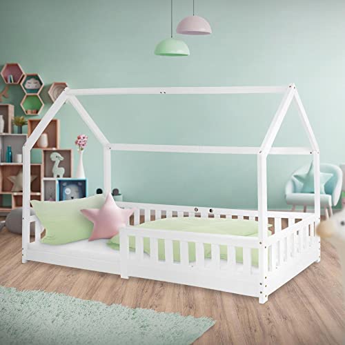 Cama Infantil ML-DESIGN com rodas e rejeito (Branco - Madeira) ML DESIGN modern living - Conjuntos de móveis - rodas, rejeito, madeira
