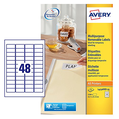 Etiqueta para impressão AVERY L4736REV-25 AVE - Papel de impressora e copiadora - impressão, etiqueta