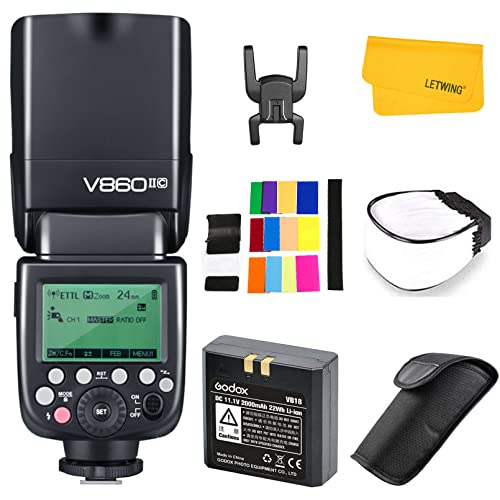 Flash GODOX V860II-C 2.4G GN60 (NG: 60 - Controlo: TTL) GODOX - Flashes de câmera - flash, recarregável, canon, ttl