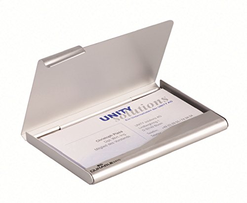 Caixa de Visitantes DURABLE 241523 Prateado Durable - Porta-cartões de visita - alta qualidade, prateada mate, reciclável