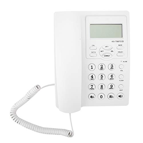 Telefone Fixo com Cabo MUGAST DTMF/FSK Branco Mugast - Telefones com fios - telefone fixo, cabo, visor lcd, melodias, bloqueio chamadas, agenda telefónica