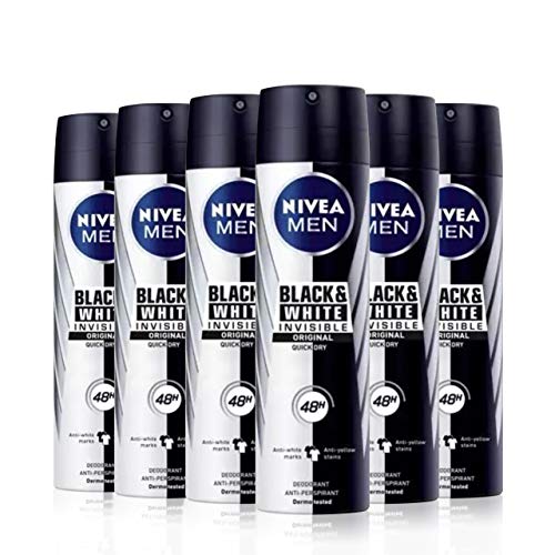 Desodorizante NIVEA Men Black&White Invisible Original Spray (6x200ml) Nivea Men - Banho e corpo - desodorizante, nivea men, black&white, invisible, original spray