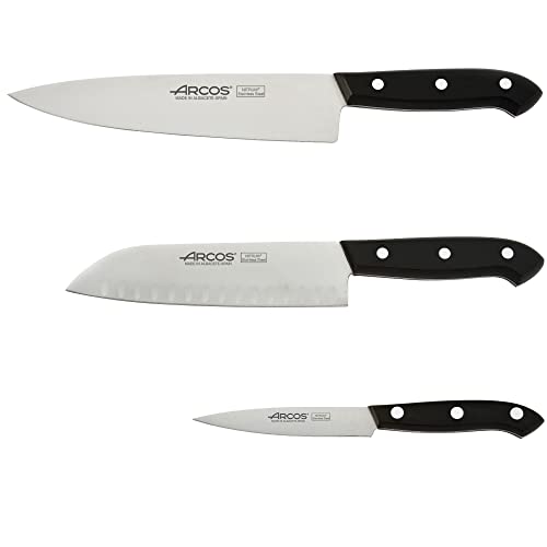 Conjunto Facas de Cozinha ARCOS Nitrum (3 peças) Arcos Hermanos S.A. - Facas de cozinha - aço inoxidável, 3 peças, facas para legumes, design moderno