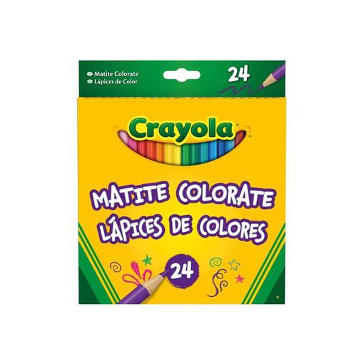 Lápis de Cor CRAYOLA Washable Colors (24 Un) CRAYOLA - Lápis - 24 un, laváveis, cores vivas, mina macia