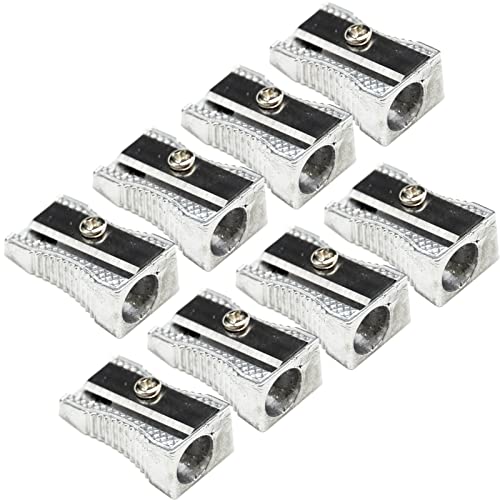 Mini Gomma 2 Pinos Borracha Metal 8 Peças LAMXD - Afia-lápis - mini gomos, 2 pinos metálicos, borracha, 8 peças