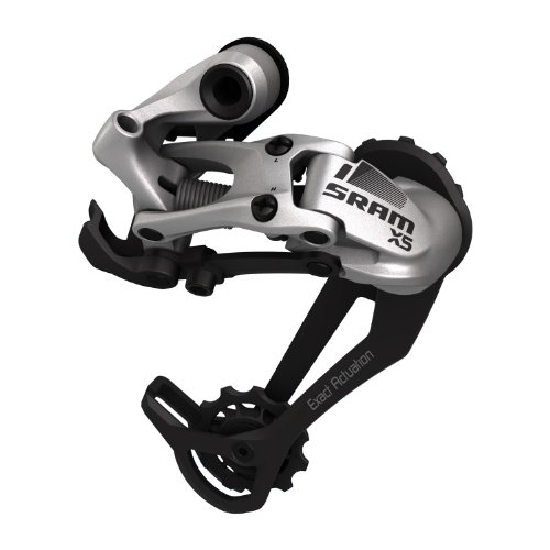 Dereçador SRAM X-7 9V Long Cage (M) (Branco) Sram - Peças da transmissão da bicicleta - caixa longa, sram, alumínio, 9 velocidades