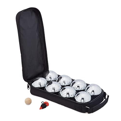 Conjunto de bolas de petanque Relaxdays 8 peças Relaxdays - Jogos de gramado - conjunto, bolas, petanque, relaxdays, 8 peças, jogar