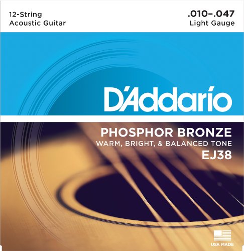 Set Cordas Guitarra Acustica DADDARIO EJ38 D'Addario - Acessórios para guitarra - guitarra acústica, cordas, daddario ej38