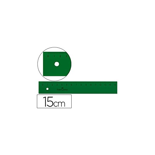 Faber-Castell Ruler 15 cm Green (Escrita) Faber-Castell - Réguas - 15 cm, verde, plástico, graduado