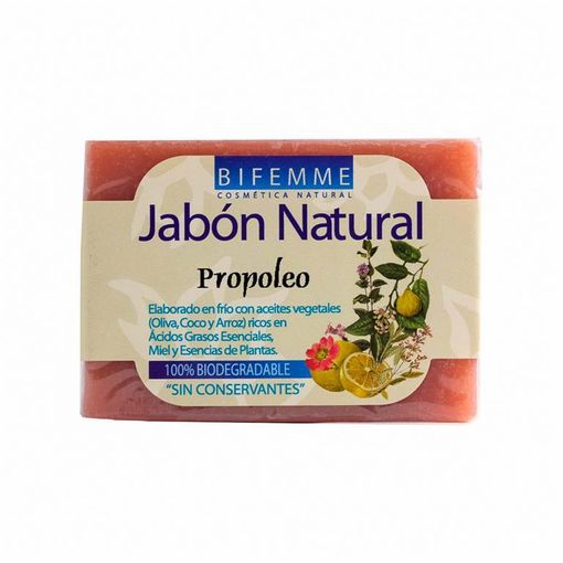 YNSADIET Propoleo Sabão Natural 100 G (Recondicionado Como Novo) Bifemme - Sabonete em barra - propólio, biodegradável, sem parabenos, não testado em animais