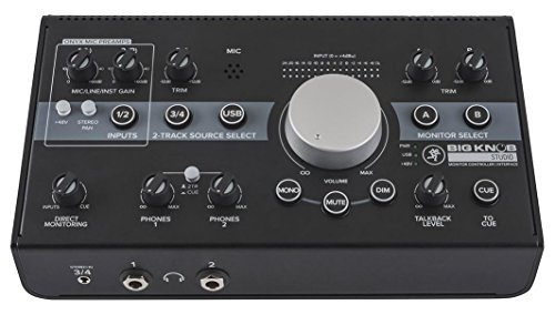 Controlador de Monitoração MACKIE Big Knob Studio Mackie - Componentes de áudio - 8 entradas analógicas, 2 saídas estéreo, pré-mixing