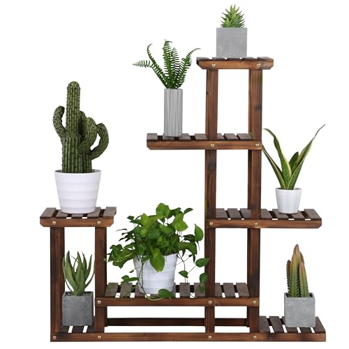Estante de Plantas YAHEETECH (Branco - MDF) Yaheetech - Móveis de exterior - MDF, 97x25x96 cm, 30 kg