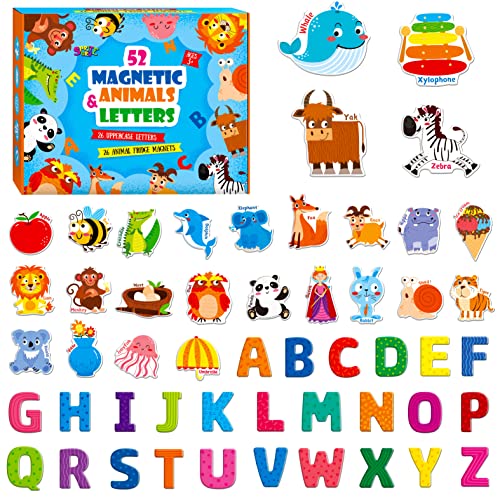 Jogo Didático JUMBO 52 Letters Magnéticas (Idade Mínima: 3) SpriteGru - Quadros brancos de apagar a seco - 52 letras, madeira, leitura, escrita