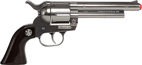 Arma de brincar GONHER Revolver com 12 cartuchos (prateado) GONHER - Armas de brinquedo e acessórios - revólver, 12 cartuchos, metal, a partir de 3 anos
