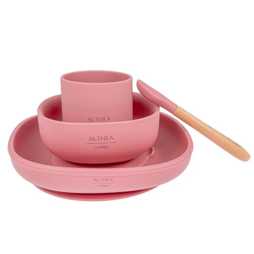 Conjunto de Refeição para Bebé ALTHEA LIVING Rosa Profundo Althea Living - Jogos de jantar - bebé, refeição, rosa profundo